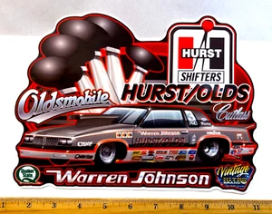 EXTRA LARGE WARREN JOHNSON Hurst "SHIFTERS" Olds PRO STOCK NHRA Sticker Decal V2 - Picture 1 of 1