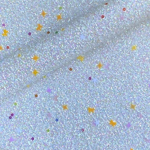 Chunky Glitter Faux Leather Sheet White - Picture 1 of 1