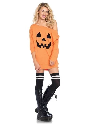 Leg Avenue Jersey Pumpkin Dress, Orange, Small/Medium - 86655 - Image 1 of 4
