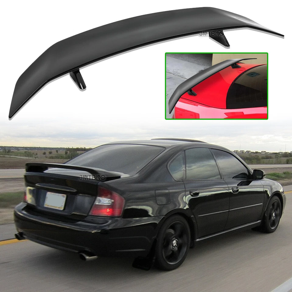 Para Subaru Legacy GT Sedán 46" GT Alerón Trasero Alerón Carreras Brillo Labial Negro Foto 1 de 4