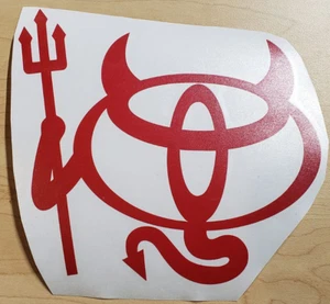 "Calcomanía de vinilo troquelada roja Toyota Devil 7" - Imagen 1 de 1