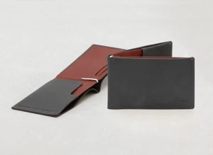 Unisex Bellroy Slim Travel Wallet - Slate Grey Brown New Leather Passport - Picture 1 of 10