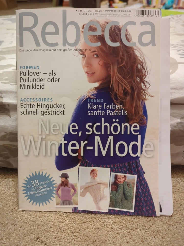 Rebecca Knitting Magazine #39 In German With English Translation