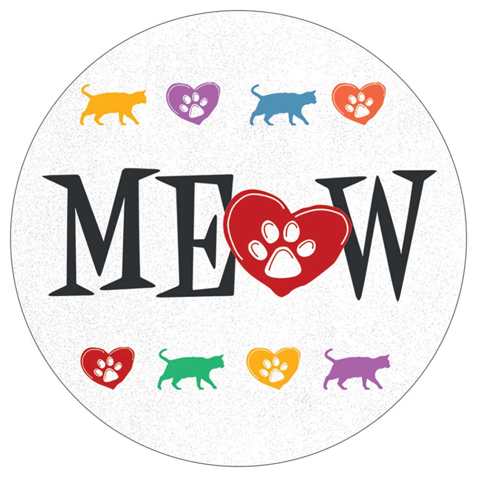 Круглые автомобильные подставки Meow Cat Lover Stoneware — CB72917 - Изображение 1 из 1