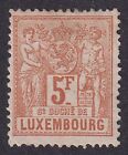 LUXEMBOURG 1882 Agriculture et Commerce 5f marron-Orange SG 92 MH/* (CV 65 £)