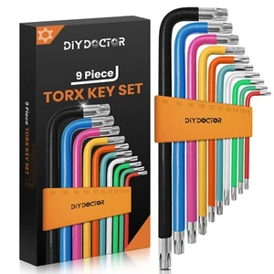 Torx Key Set Star Long T Handle Folding Security Allen Spline Hex Screwdriver UK - Picture 1 of 10