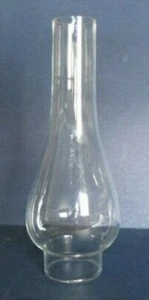 Clear Vienna Style Glass Chimney For Kerosene Oil Lamps - 7 3/4" Tall x 2" Base - Picture 1 of 8