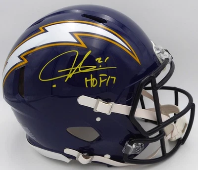LaDainian Tomlinson Auto Authentic Full Size Helmet Chargers HOF 17 Beckett Wit - Image 1 of 4