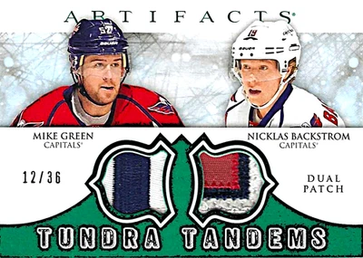 2012-13 Artifacts Tundra Tandem Emerald Mike Green/Nicklas Backstrom 12/36 12-13 - Image 1 of 2