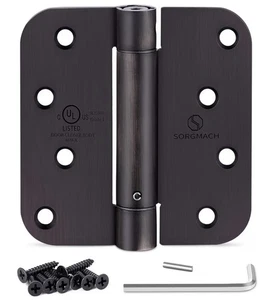 Selbstschließendes Scharnier Bronze mit Ölschliff Auto-Close Hardware Scharnierauslass verstellbar - Bild 1 von 6