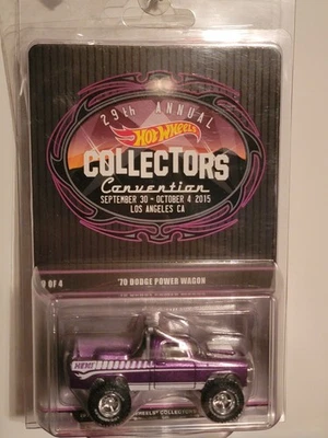 Hot Wheels 29th Collectors Convention '70 Dodge Power Wagon 00275/2000 - Image 1 of 2