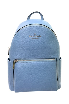Mochila Kate Spade Liela Cuero Guijarro Cúpula Mediana - Azul Polvoriento - Nueva con Etiquetas - $399 Foto 1 de 4