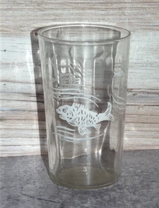 Vintage Swanky Swigs White Fish Pattern Juice Glass Tumbler B62 - Picture 1 of 1
