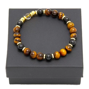 Plus Large Size Tigers Eye Bracelets For Men Protection Beaded Bracelet For... - Picture 1 of 7