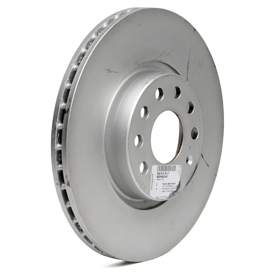 DISCHI FRENO ANTERIORI ORIGINALE AUDI A3 SEAT LEON SKODA VW GOLF 2X5Q0615301F - Immagine 1 di 3