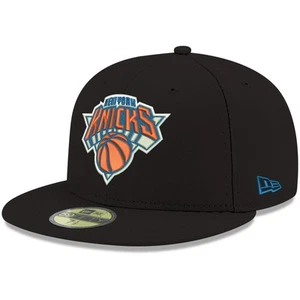 Men's New Era Black New York Knicks Official Team Color 59FIFTY Fitted Hat - Picture 1 of 6