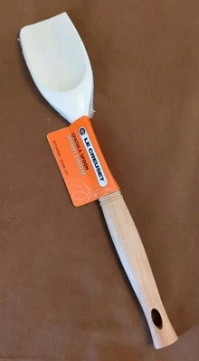 Cuchara Espátula LE CREUSET Revolution Blanco Silicona Cabeza Mango Madera Nueva con Etiquetas Foto 1 de 4