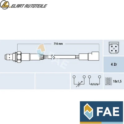 SONDA LAMBDA 77169 PER FORD FIESTA/III/Box/Body/MPV ESCORT/VI/Torneo/Van KA 1.3L - Immagine 1 di 4