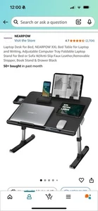 NEARPOW Laptop Desk for Bed, Sofa, Computer Tray XXL - Picture 1 of 5