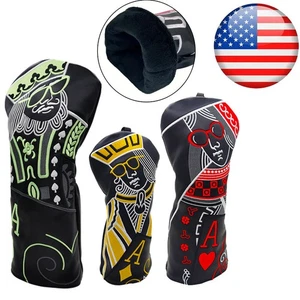 Copricapo mazza da golf driver fairway legno PU impermeabile asta di spinta putter golfista  - Foto 1 di 12