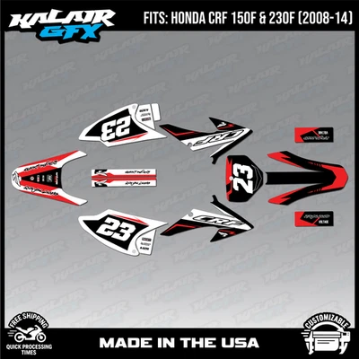 Kit de gráficos para Honda CRF150F CRF230F (2008-2014) Evader-Red - Imagem 1 de 4