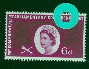 LISTED GB MINOR FLAW. UNMOUNTED MINT. SG629 3/4 dot middle bar E of CONFERENCE - Picture 1 of 1