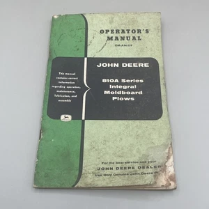 Vintage John Deere 810A Series Integral Moldboard Plows Operator's Manual - Picture 1 of 6