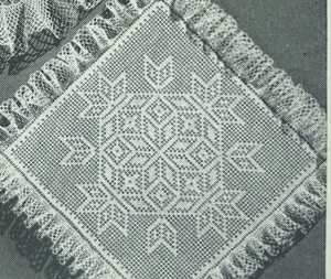 Vintage 1950's Ruffled Doily Crocheting Pattern FLORAL MOSAIC 16" - Picture 1 of 1