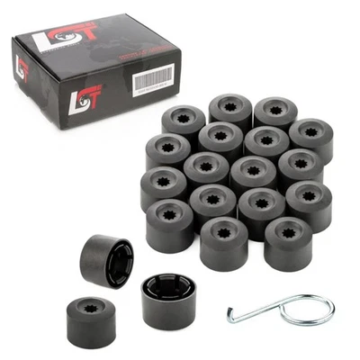 20x Wheel Bolts Shrouds Locking screw Set black 17 mm for JAGUAR - Image 1 of 4