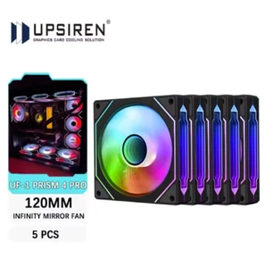 UPSIREN UF-1 PRISM 4 PRO 5PCS Computer Chassis Fan 12cm ARGB 4Pin PWM - Picture 1 of 9