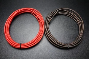 CABLE AWG CALIBRE 8 5 FT ROJO 5 FT NEGRO ALIMENTACIÓN AUTOMOTRIZ TRENZADO PRIMARIO PS - Imagen 1 de 8