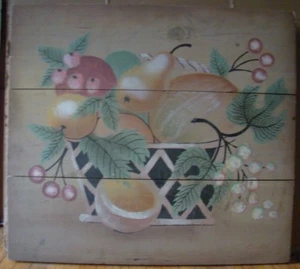 Basket- Still Life on Wood (original) 1993 Windsor Art - Picture 1 of 4