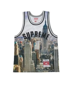 Mitchell & Ness x SUPREME SS'21 "Skyline" Basketball Jersey Men's size Large - Picture 1 of 3
