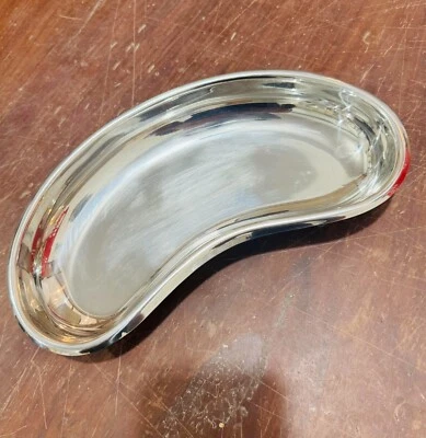 Bandeja quirúrgica para platos de riñón en forma de lavabo curvo bandeja de acero inoxidable de 10" pulgadas Foto 1 de 2