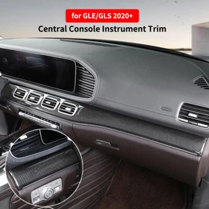 For Mercedes-Benz GLE/GLS 2020-23 Carbon Fiber Central Console Instrument Trim - Picture 1 of 7