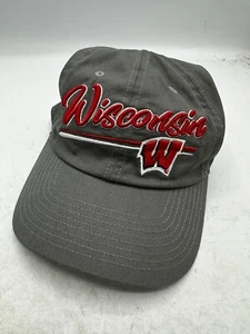 Cappello berretto regolabile accattivante Wisconsin Badgers grigio grigio design ricamato - Foto 1 di 8