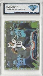 2013 Topps Chrome Tom Brady #50 Camo Refractor 378/499 💎 DSG 10 Gem Mint - Bild 1 von 2