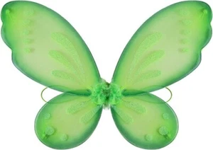 NEW! Green Fairy Wings Butterfly Costume Wings Tinker Bell Wings Child Sized - Picture 1 of 5