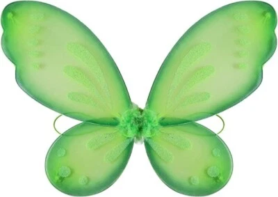 NEW! Green Fairy Wings Butterfly Costume Wings Tinker Bell Wings Child Sized - Image 1 of 4