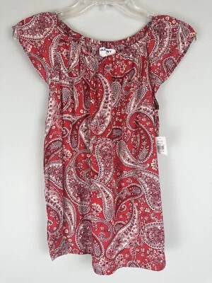 Top sin mangas estampado cachemir azul marino antiguo nuevo con etiquetas niñas talla XL (14-16) Foto 1 de 4