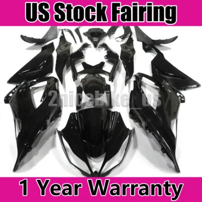 Injection Fairing Kit For Kawasaki 2013-2018 Ninja ZX636 ZX-6R ZX6R Glossy Black Foto 1 de 4