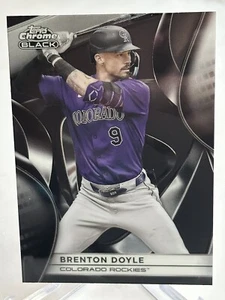 2025 Topps Chrome Black #57 Brenton Doyle (Base) Colorado Rockies - Picture 1 of 2