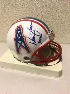 Warren Moon Signed Houston Oilers Mini Helmet PSA/DNA - Picture 1 of 5