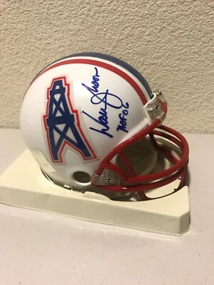 Warren Moon Signed Houston Oilers Mini Helmet PSA/DNA - Image 1 of 4