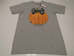 Simply Southern Girls Youth Pumkin 100% Cotton Gray Medium Nwt - Picture 1 of 4