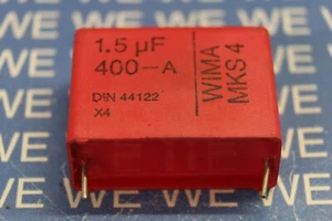 4x 1,5µF 400- 1500nF WIMA MKS4 Kondensator RM 27,5mm - Bild 1 von 1
