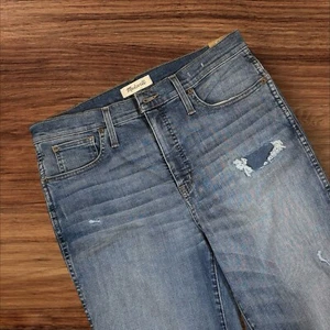 Neu mit Etikett Madewell Jeans Damen Slim Straight Crop Tall Gr. W31 helle Waschung - Bild 1 von 10