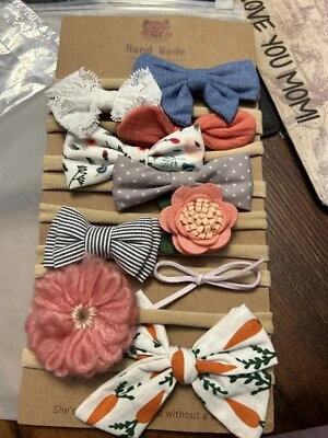 10pcs Baby Flower Headband Flower Bows Hair Band Baby Flower Headwrap - Image 1 of 4