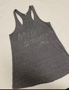 Western Michigan broncos WMU tank top racerback gray womens size small - Picture 1 of 4