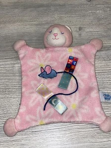 Taggies Mary Meyer Pink Lovey Blanket KITTY CAT Mouse Fleece Baby Security - Picture 1 of 3